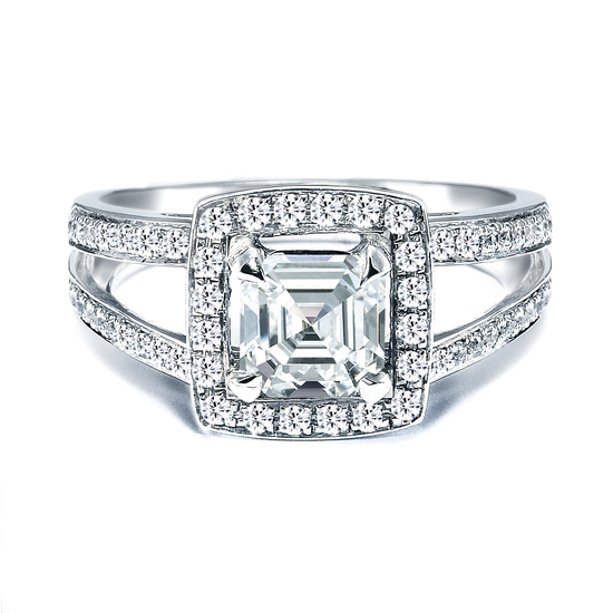 photo of Royal Asscher Engagement Ring, style RGR14649